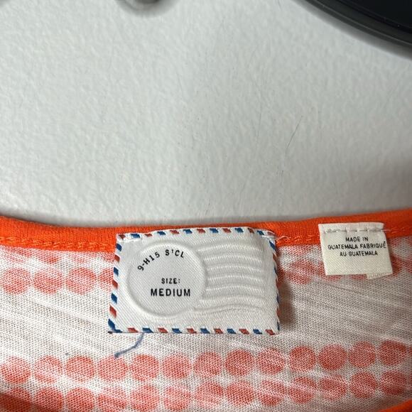 Orange and tan Striped Women's Top Medium - Picture 2 of 5